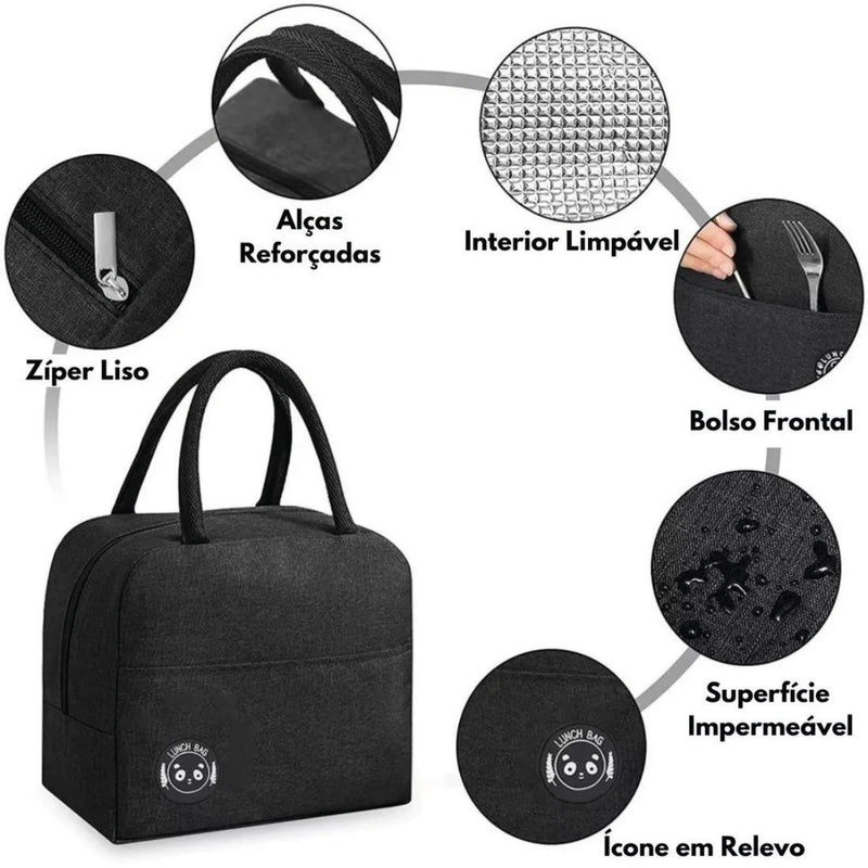 Bolsa Térmica Pequena 3L – Ideal para Marmita Fitness, Trabalho e Passeios | Prática, Compacta e Estilosa