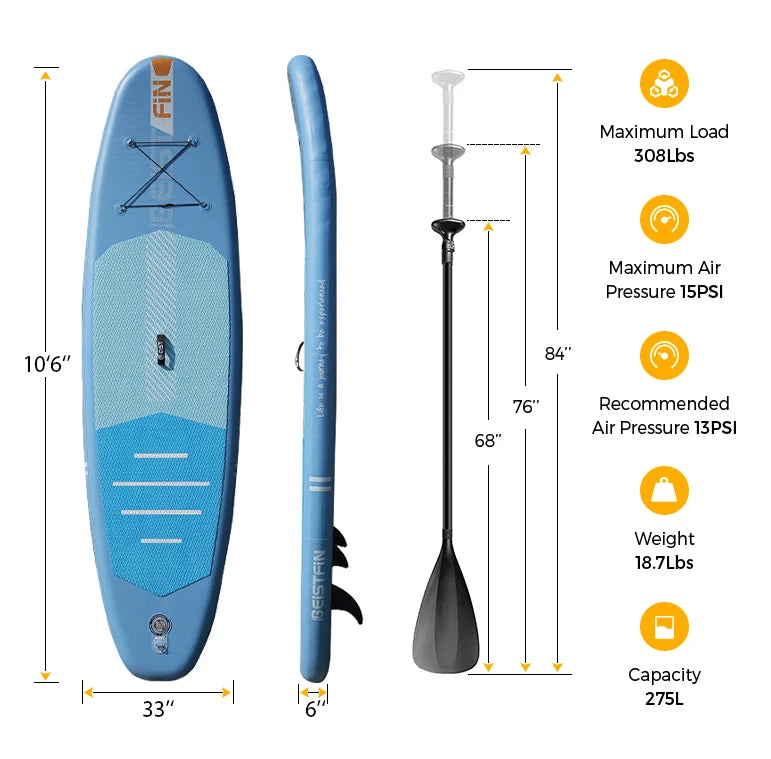 BEIST 10'6" Inflatable Stand Up Paddle Board – Aventure-se nas Águas com Estilo!